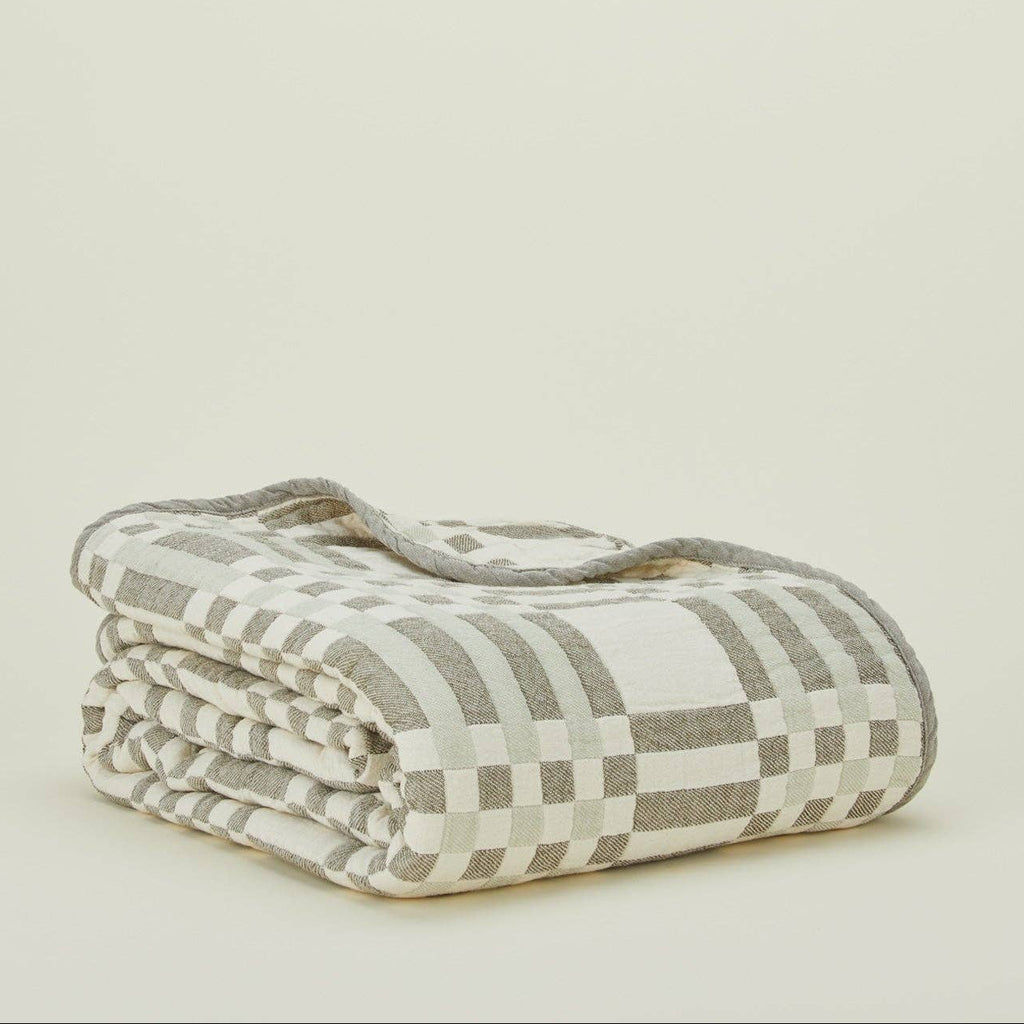 plaid {sage/olive} blanket