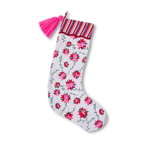 poinsettia stocking