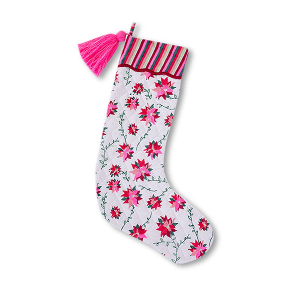 poinsettia stocking