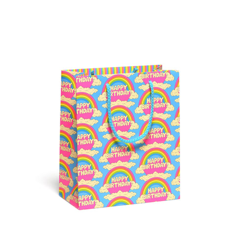 happy birthday rainbow {medium} gift bag