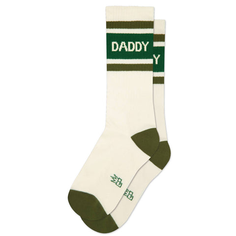 daddy {green & cream} crew socks