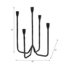 metal {black} 5-taper candle holder