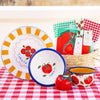 tomato enamel plate large