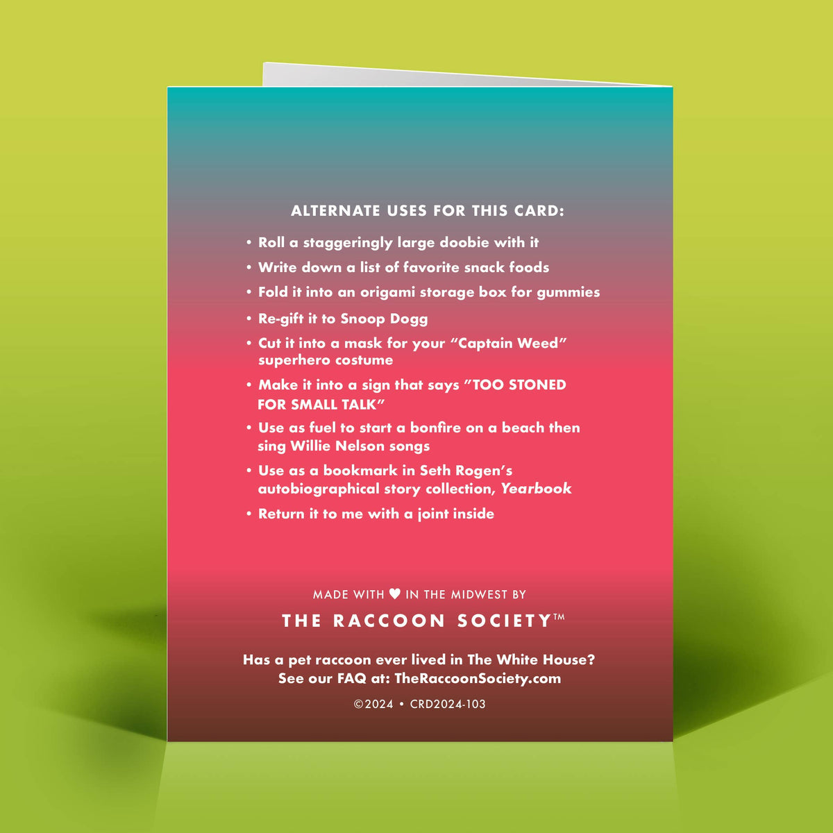 weed cake card