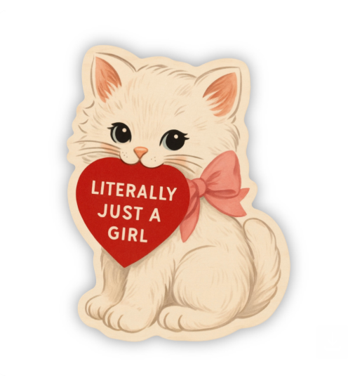 literally just a girl sticker