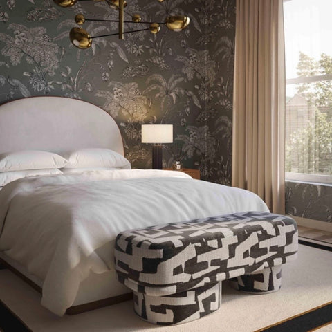 black & white jacquard bench {shipping not available}