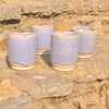 handcrafted periwinkle scalloped cup set of 4