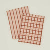 yarn dyed {blush/terracotta} dish towel {set of 2}