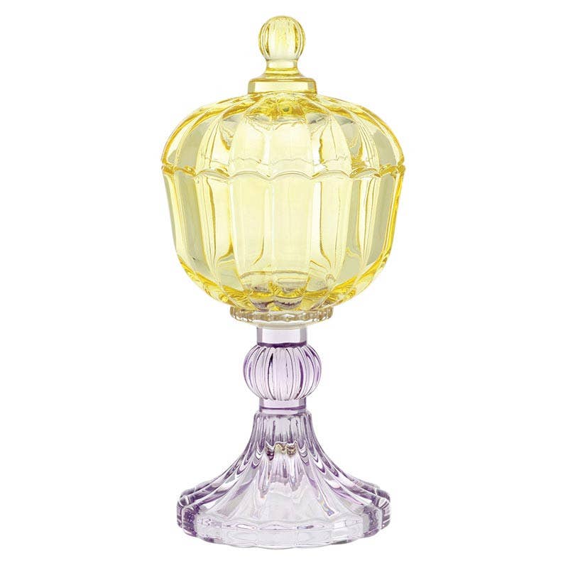 vintage glass jar: crystal  {3.5 Dia x 7.5 H}