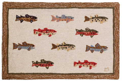 summer trout accent rug