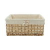 woven storage baskets with cotton liner {set of 3}