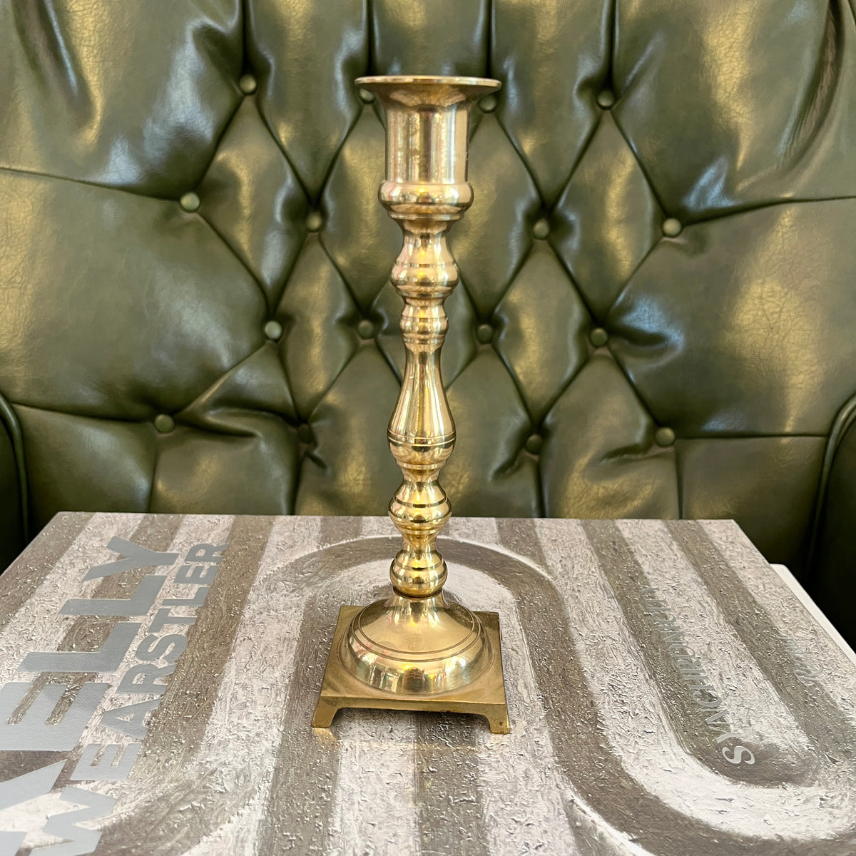 vintage brass candle holder