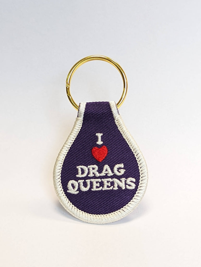 i heart drag queens keychains