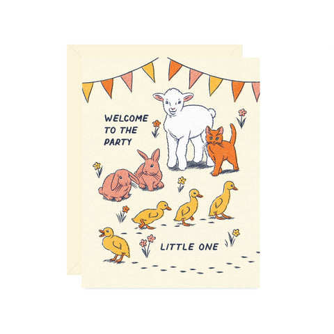 welcome to the party little one card