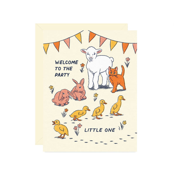 welcome to the party little one card