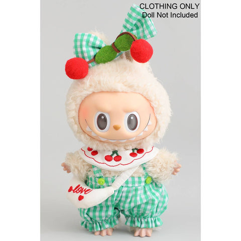 labubu green 3pc cherry outfit