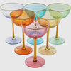 assorted colored coupe {set of 6}