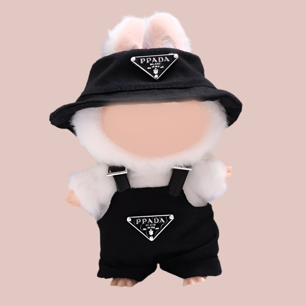 labubu black designer overall set