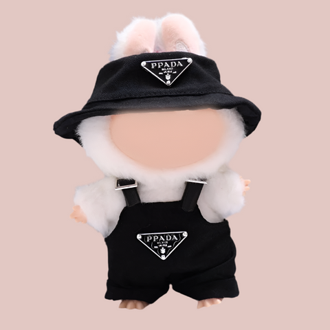 labubu black designer overall set