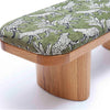 olive green leopard jacquard bench