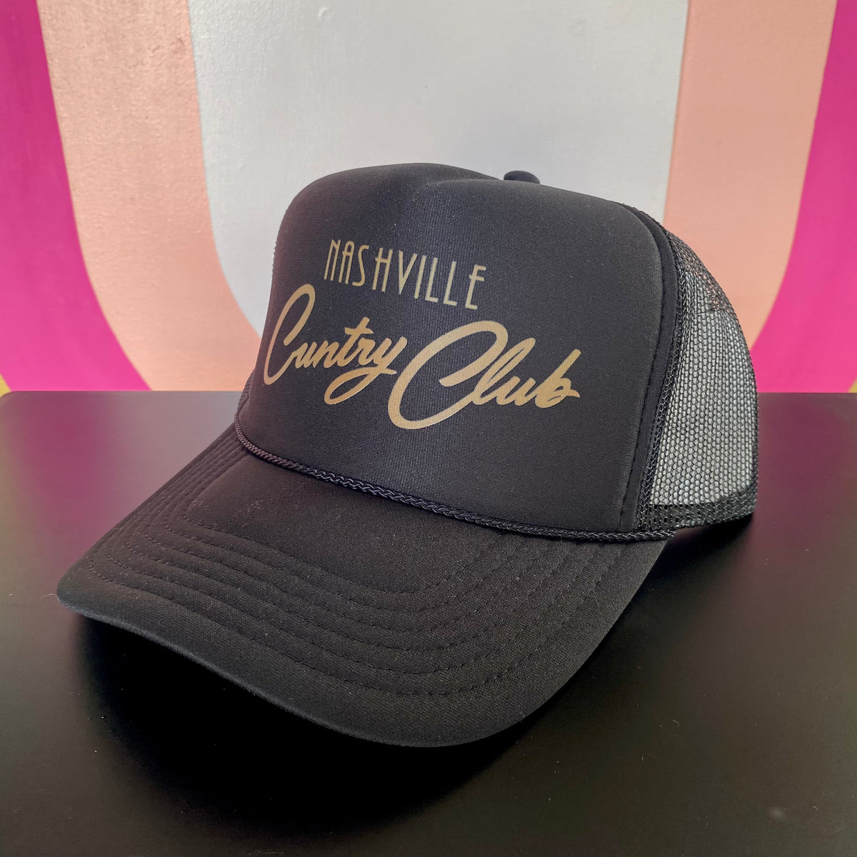 nashville cuntry club trucker hat