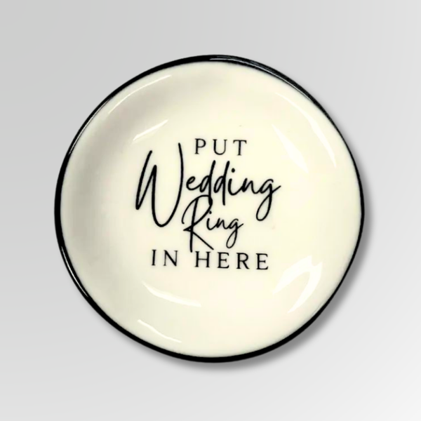 put wedding ring in here {round} trinket dish