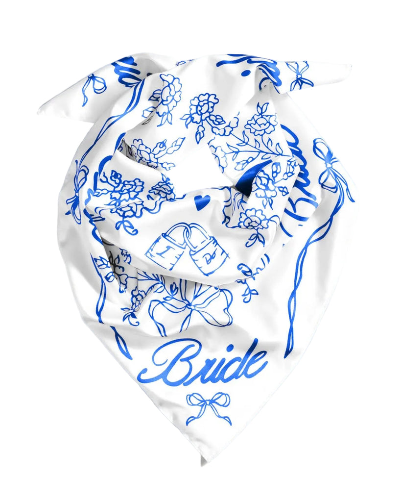 bride hair scarf