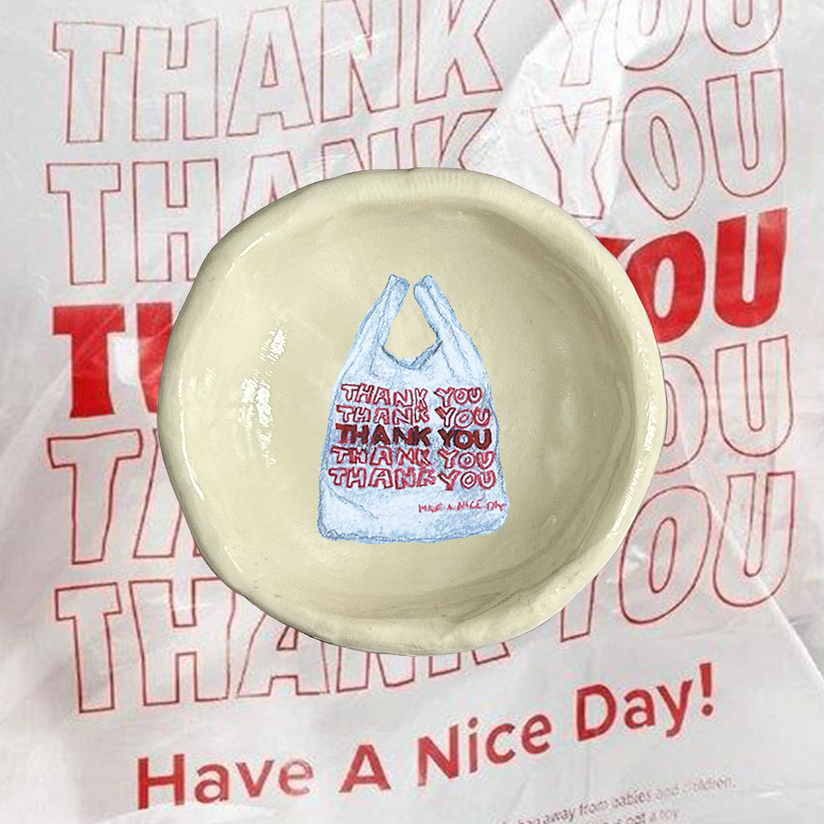 grocery bag trinket dish