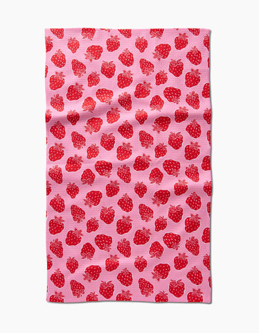 strawberry fields tea towel
