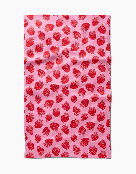 strawberry fields tea towel