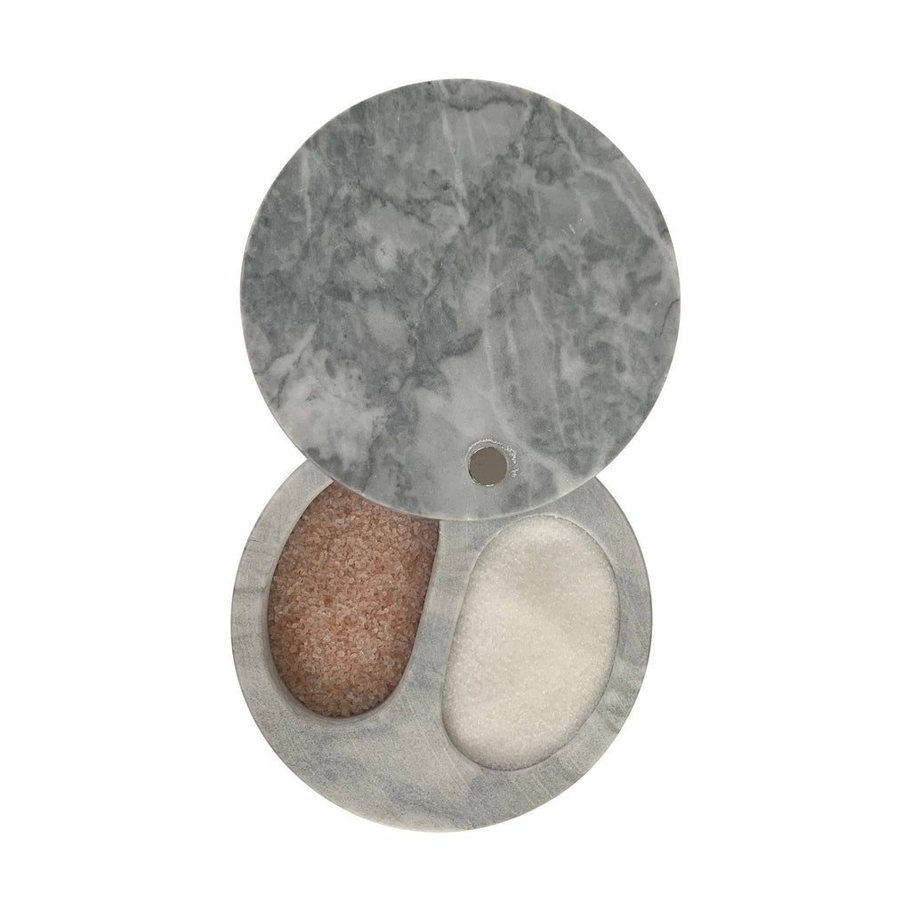 marble {double} salt cellar