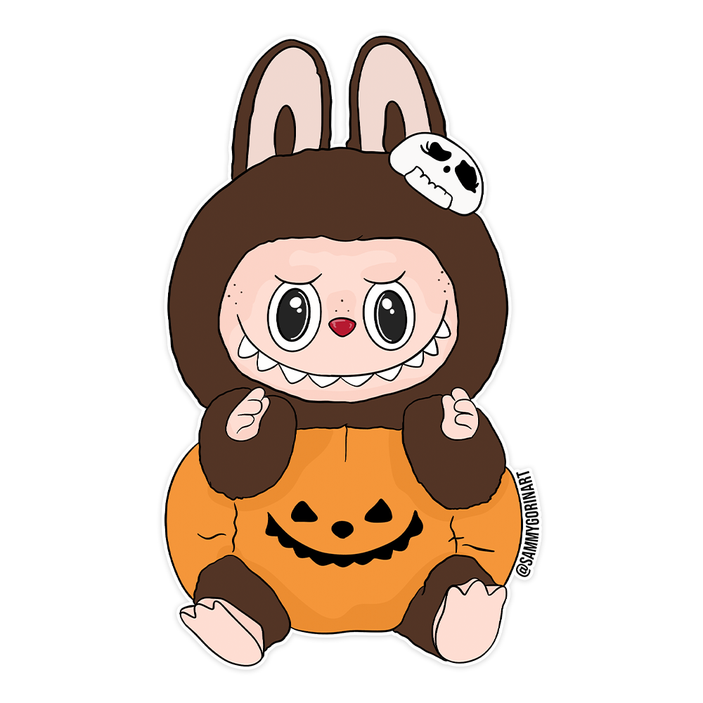 labooboo pumpkin sticker