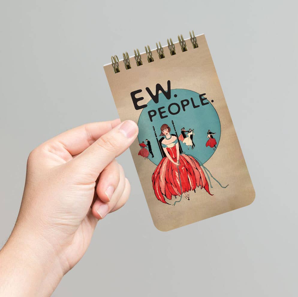 ew, people - funny 3x5 spiral memo notepad
