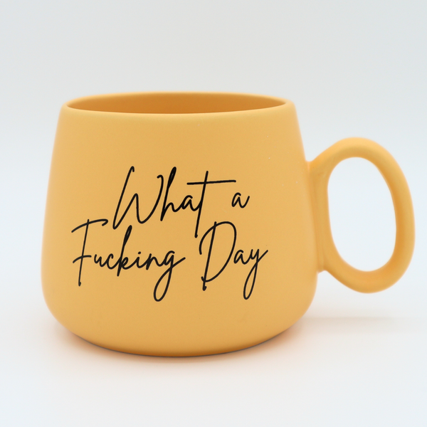 what a fucking day jumbo mug