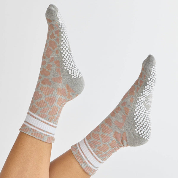 animal print grip sock