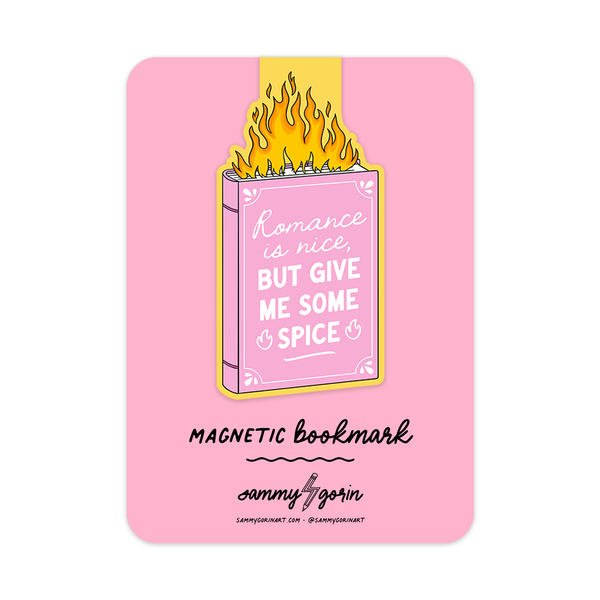 romance is nice but give me some spice magnetic bookmark