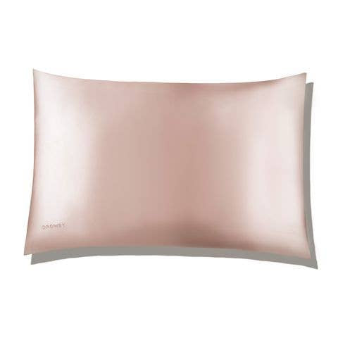sunset pink silk queen pillowcase