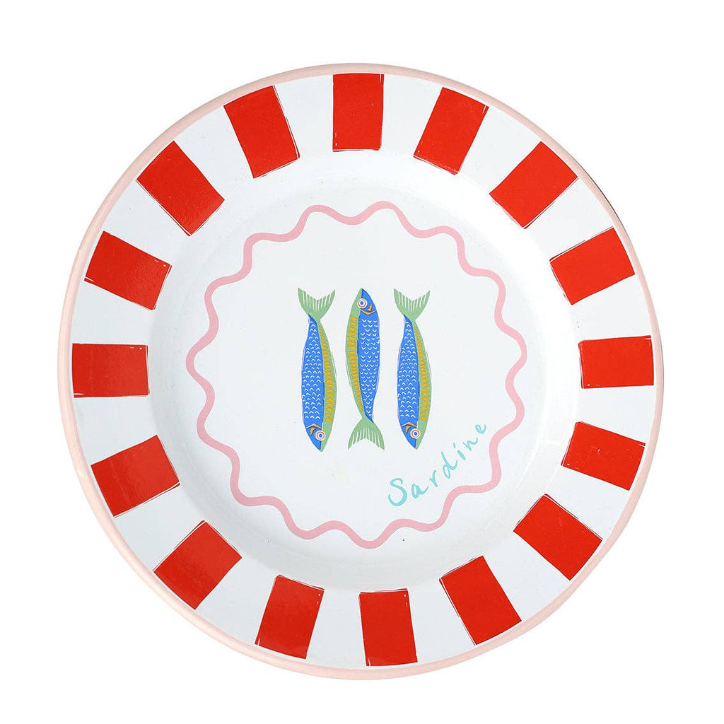 sardine fish enamel plate