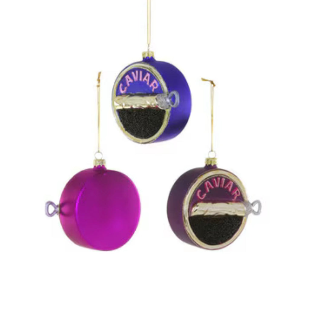 caviar tin ornament