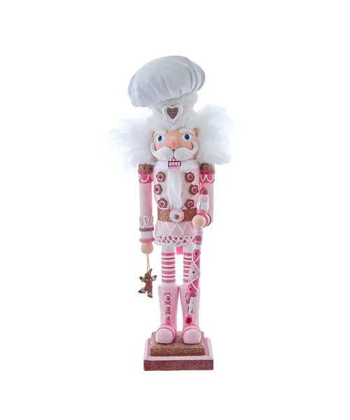 pink gingerbread baker nutcracker