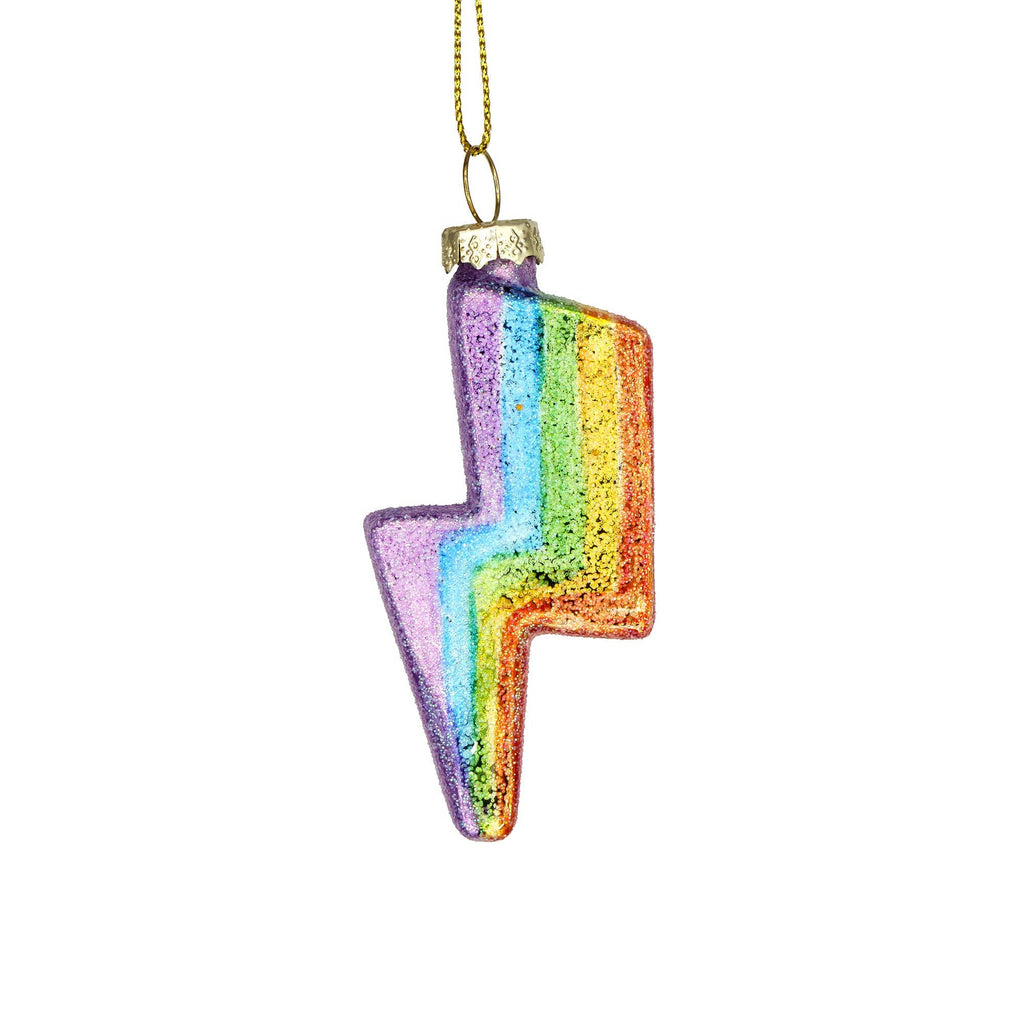 rainbow lighting bolt ornament