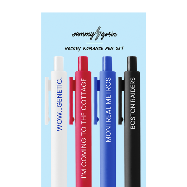 hockey romance pen set