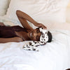 cowhide weighted sleep mask
