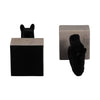 white/black metal horse head bookends