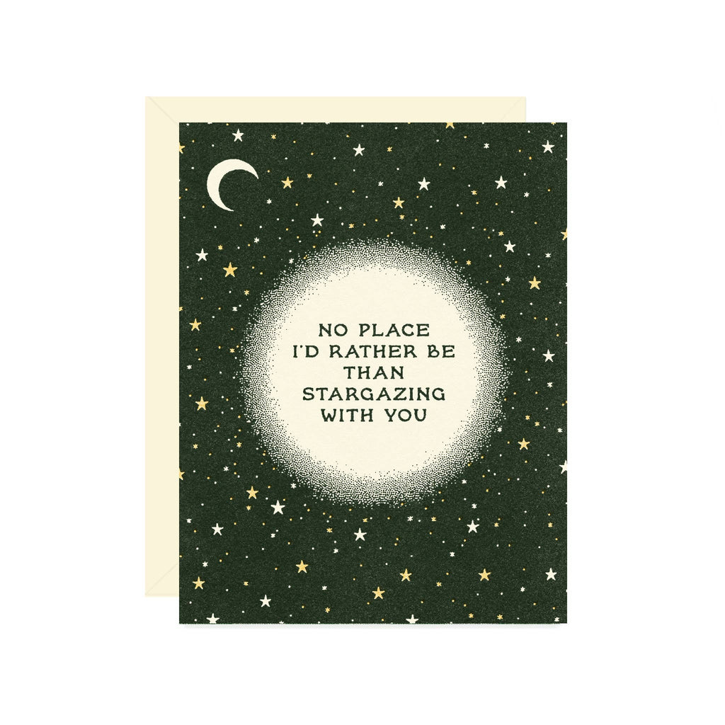 no place i'd rather be than stargazing with you card