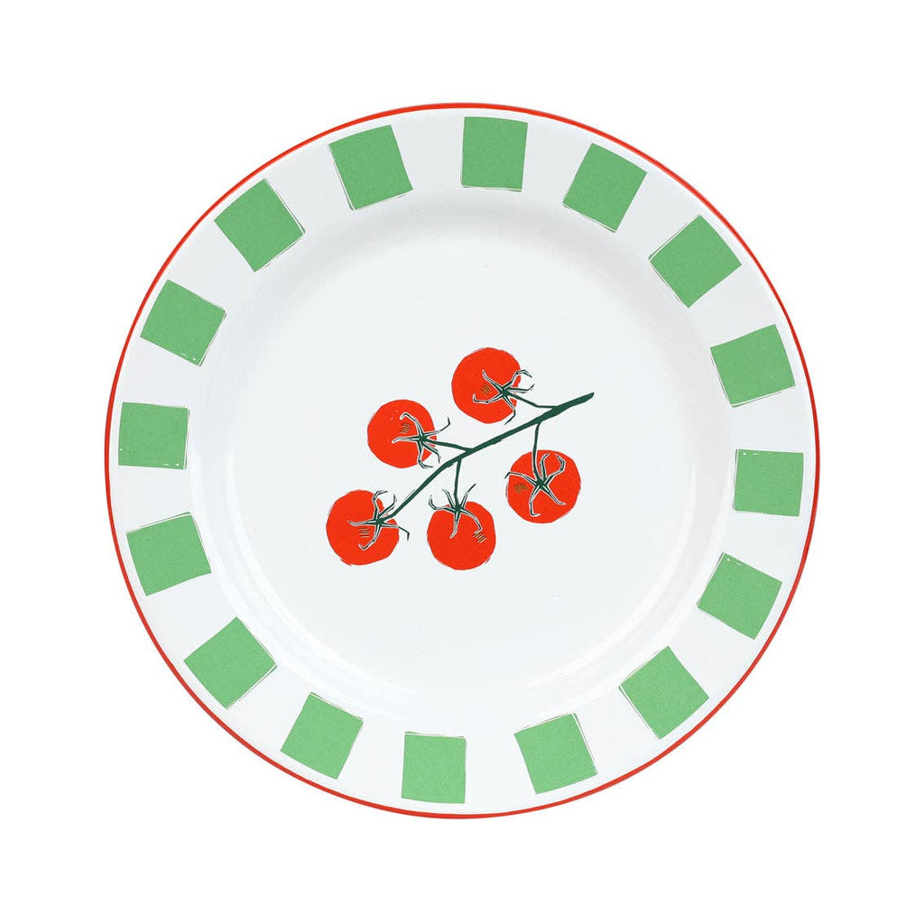 tomato enamel plate medium