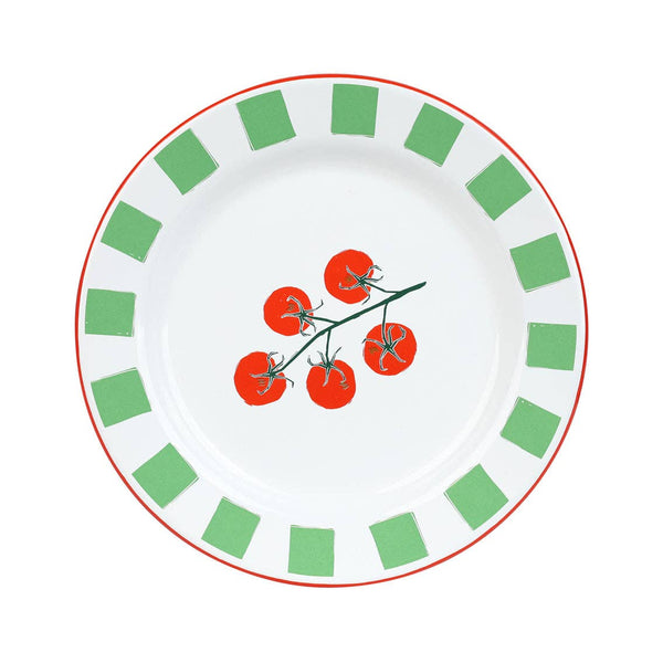tomato enamel plate medium