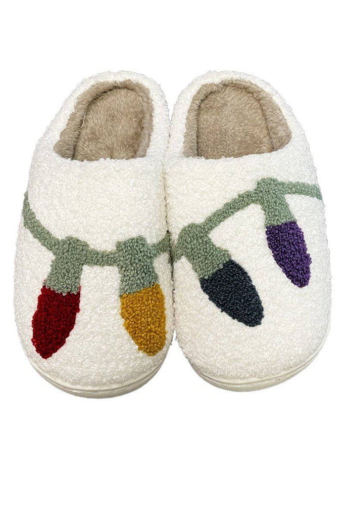 christmas lights slippers