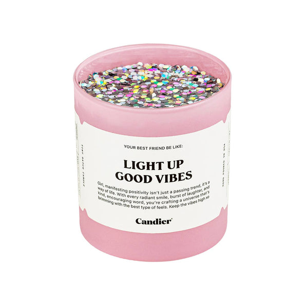 light up good vibes candle