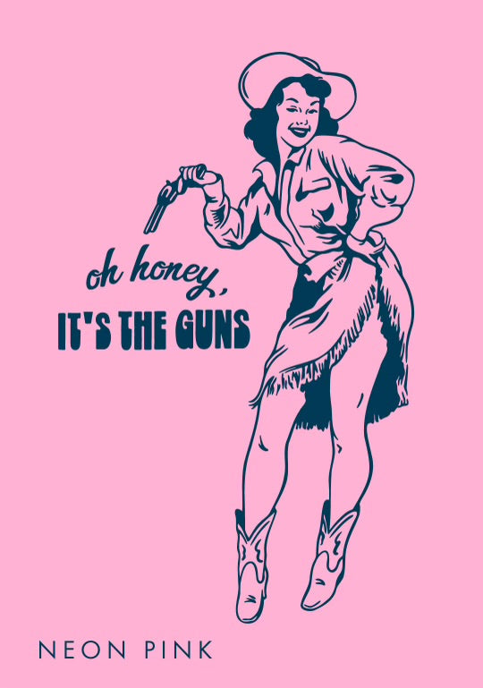it’s the guns western cropped sweatshirt